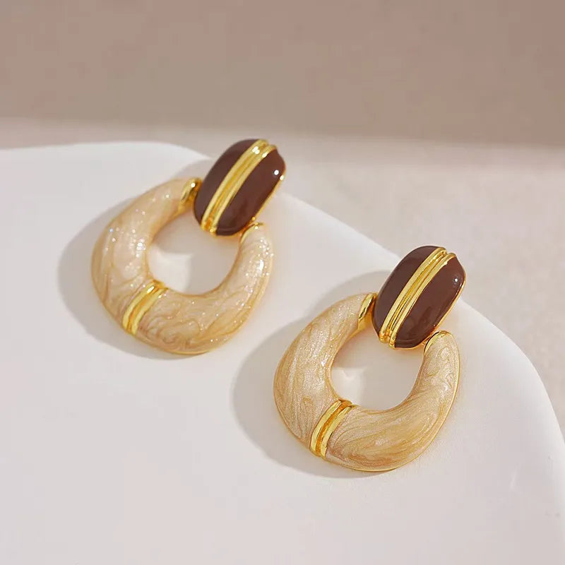 Vintage Style Geometic Resin Earring