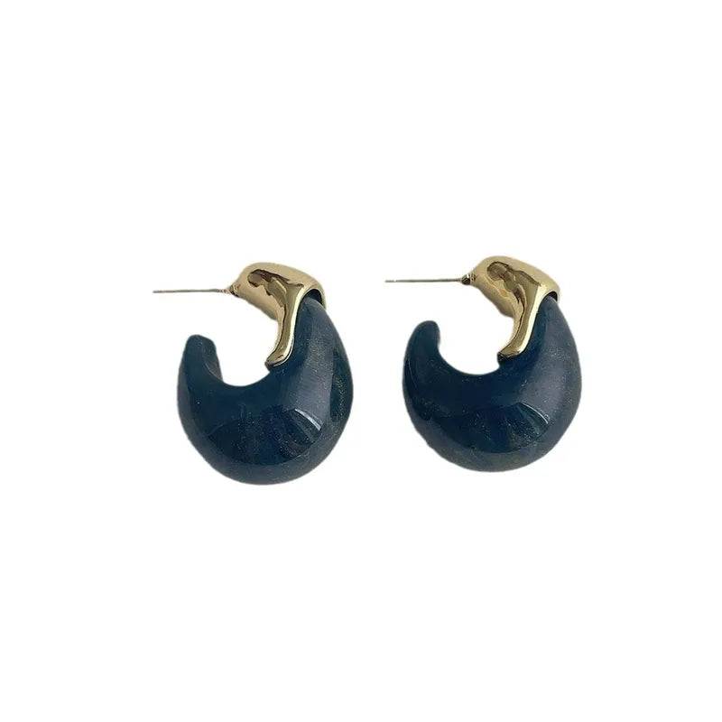 Vintage Style Geometric Resin Copper Alloy Ear Studs