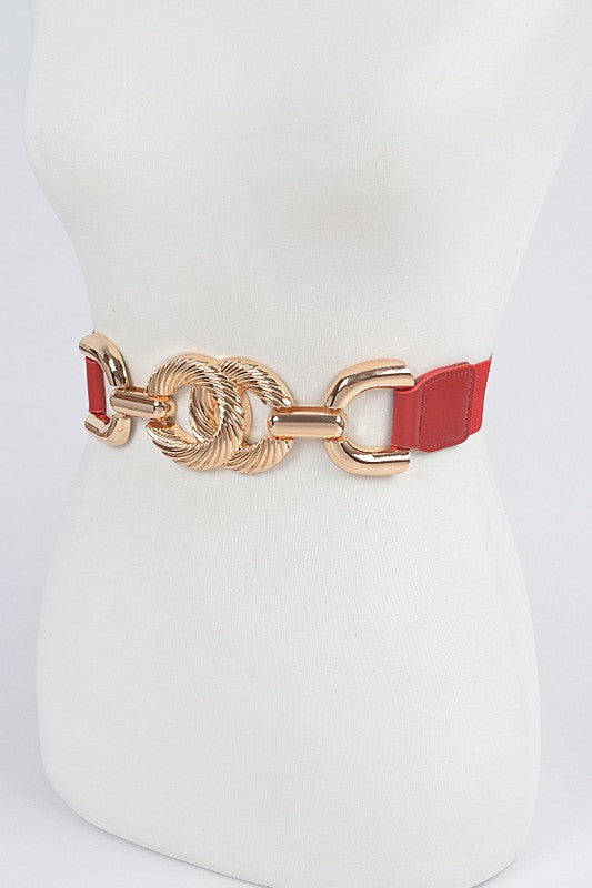 Trendy Metal Buckle Elastic Belt