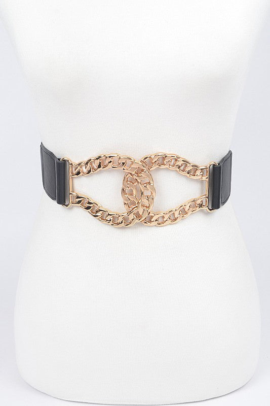 Chain Buckle Stretch Belt