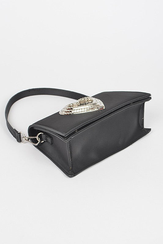 Satin Top Handle Party Clutch
