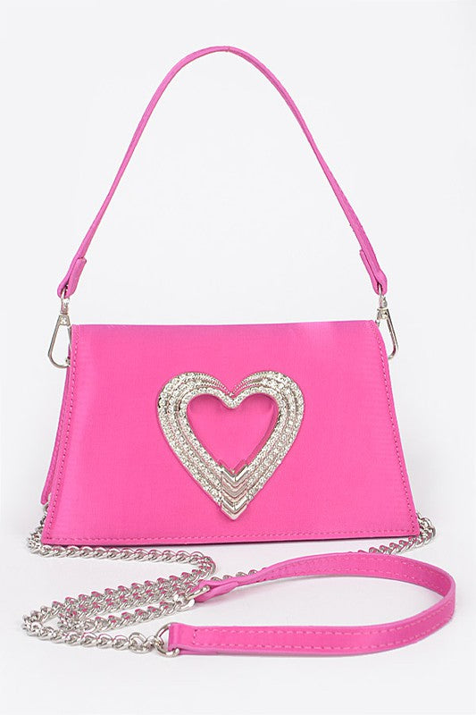 Satin Top Handle Party Clutch