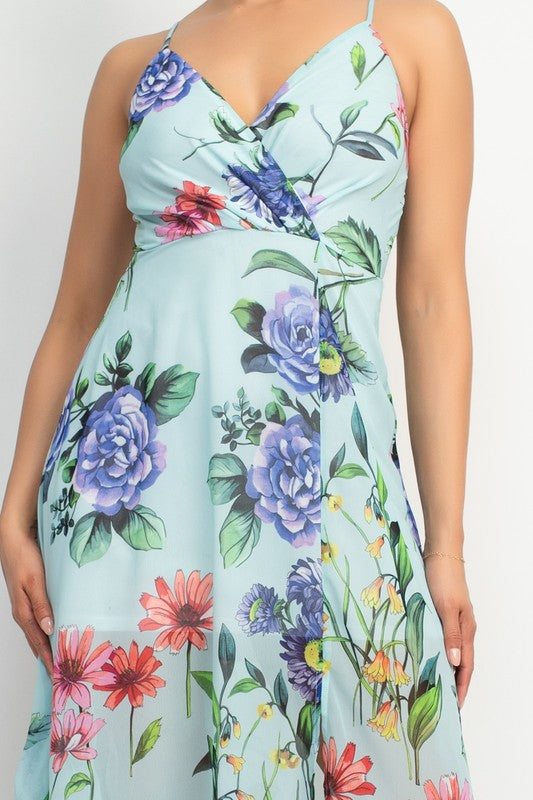 Floral Chiffon Maxi Dress