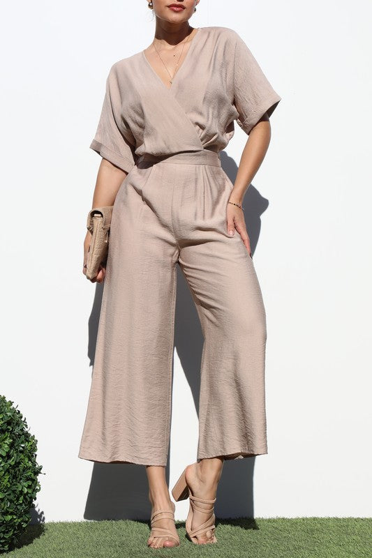 Ladies Loose Fit Woven Jumpsuit