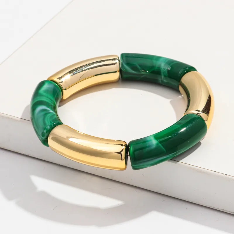 Two Color Trendy Modern Glitter Bracelet