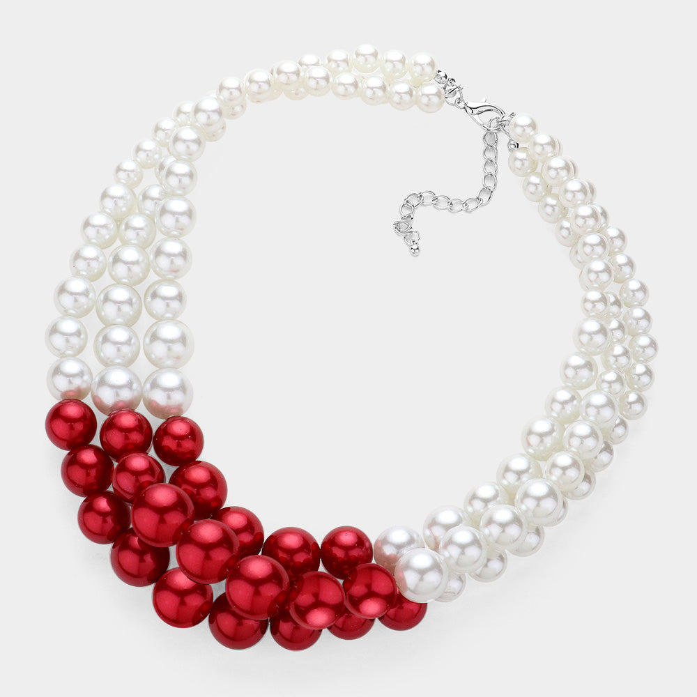 Pearl Layered Chunky Necklace