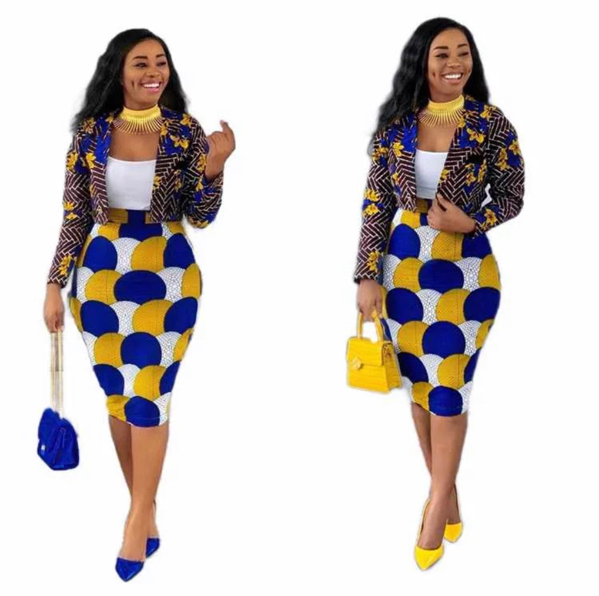 Fashion Elegant Printed African 2P Set
