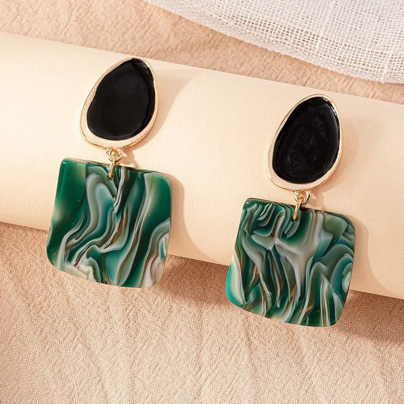 Geometric Plating Acetic Earring