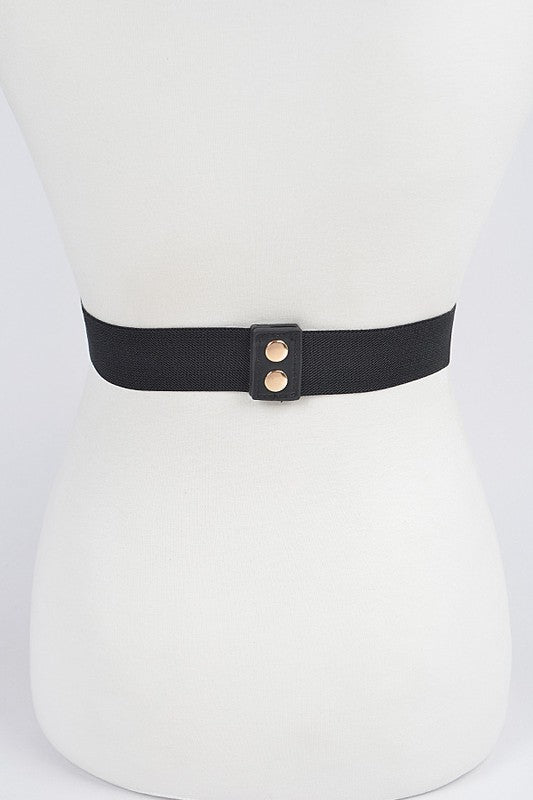 Trendy Metal Buckle Elastic Belt