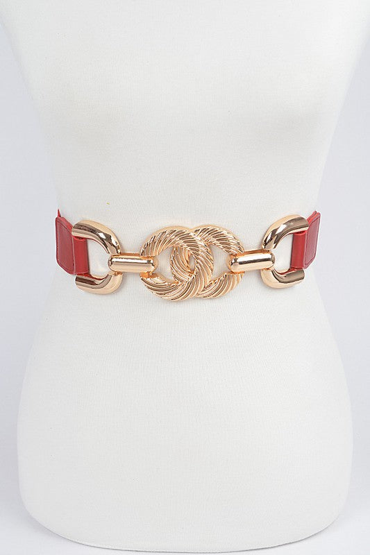 Trendy Metal Buckle Elastic Belt
