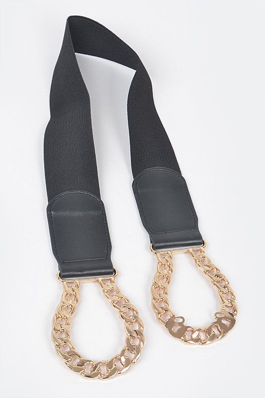 Chain Buckle Stretch Belt