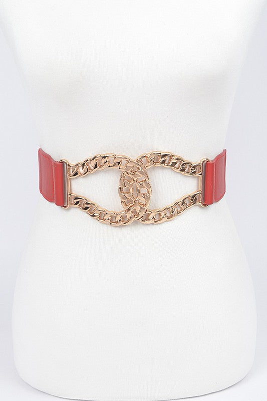 Chain Buckle Stretch Belt