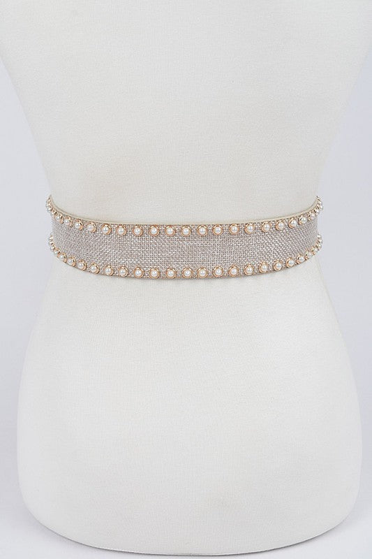 Linen Studded Belt