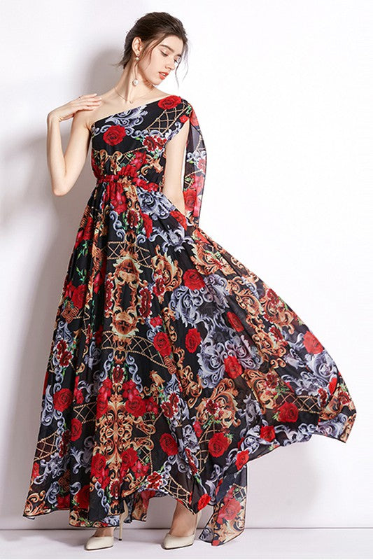 SEXY MAXY DRESS RED FLORAL