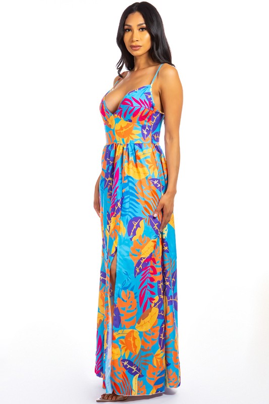 SEXY MAXI DRESS BLUE