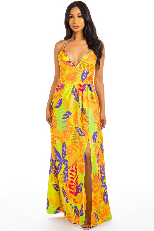 SEXY MAXI DRESS YELLOW