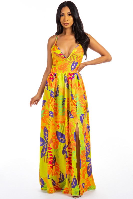 SEXY MAXI DRESS YELLOW