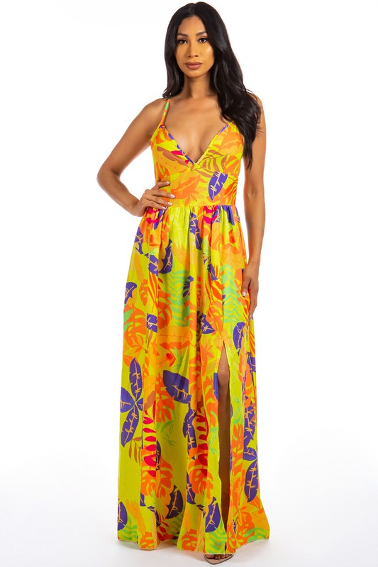 SEXY MAXI DRESS YELLOW