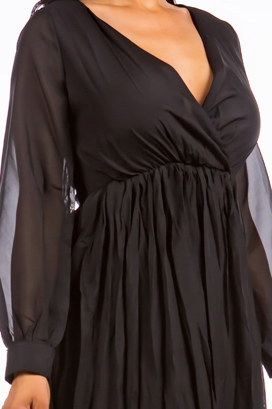 SEXY LONGSLEEVE MAXI DRESS BLACK