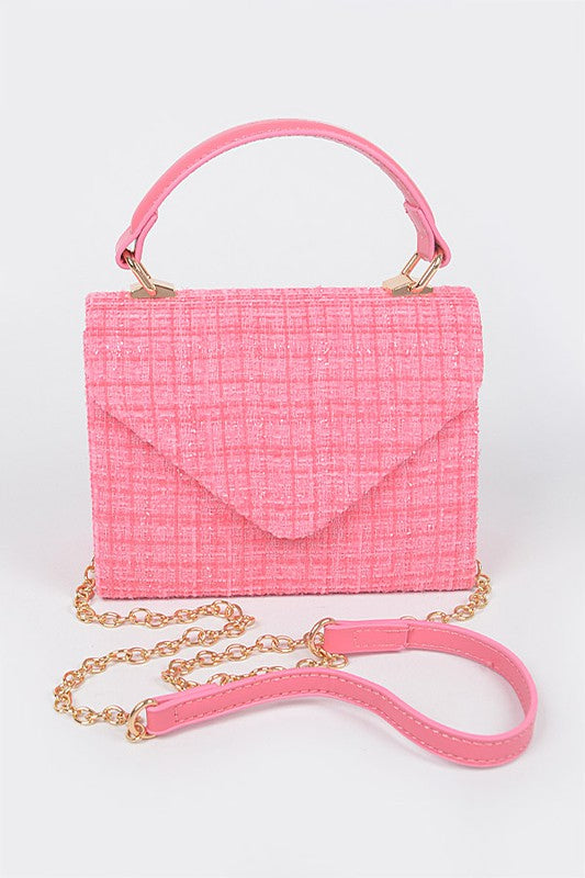Tweed Top Handle Bag