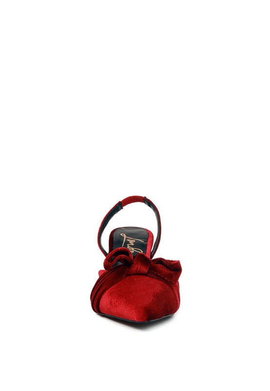 mayfair velvet high heeled mule sandals