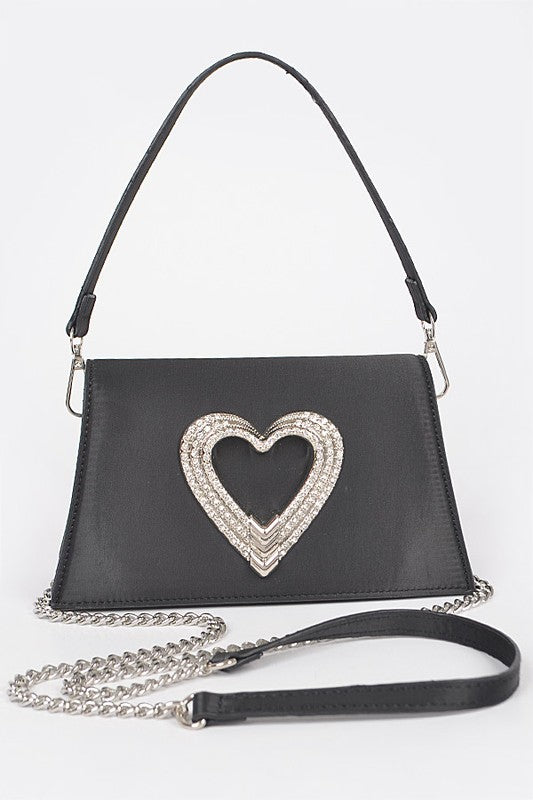 Satin Top Handle Party Clutch