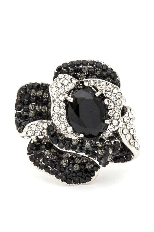 Crystal Flower Iconic Stretch Ring