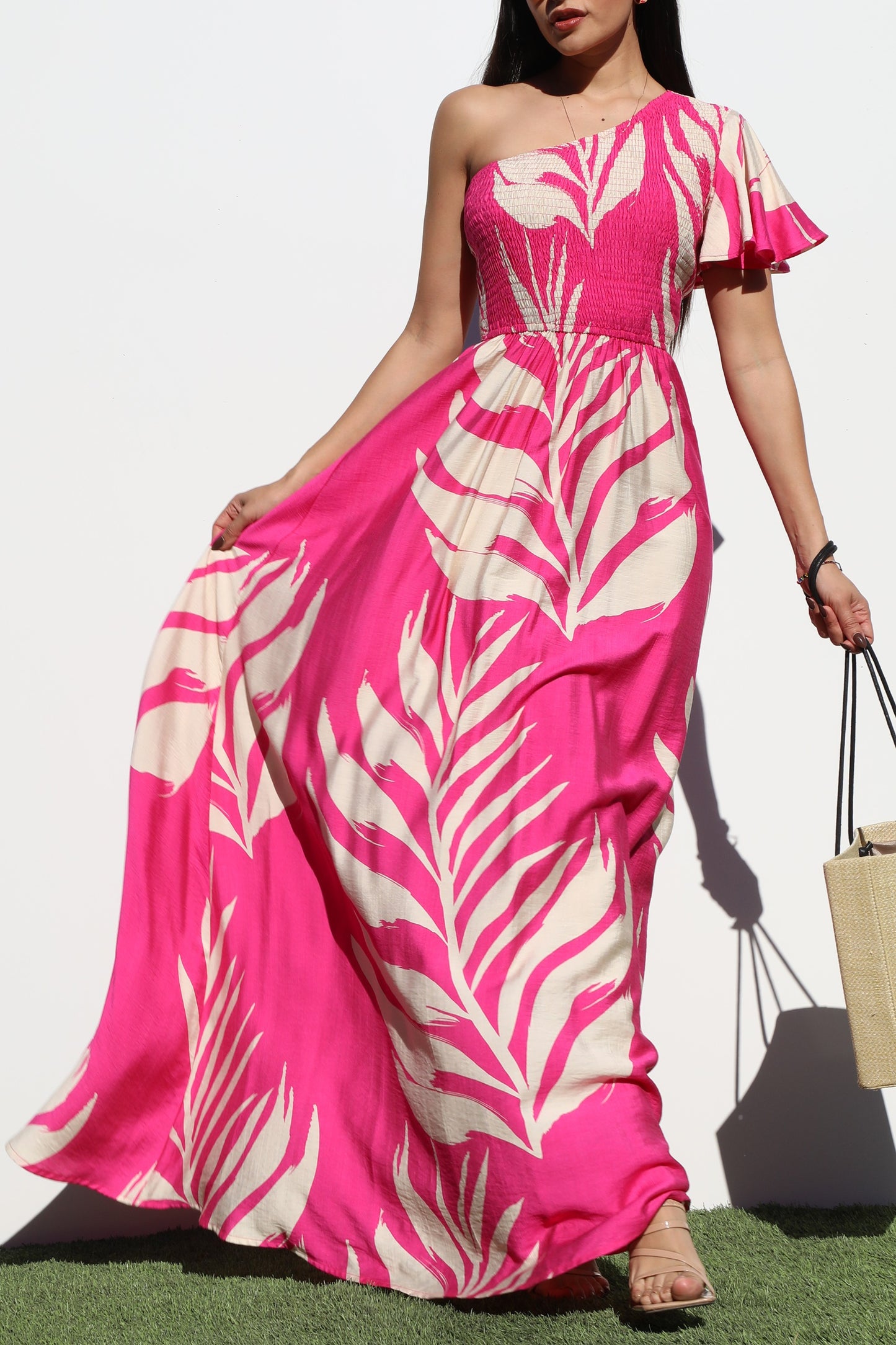 Smocked Top Woven Maxi Dress