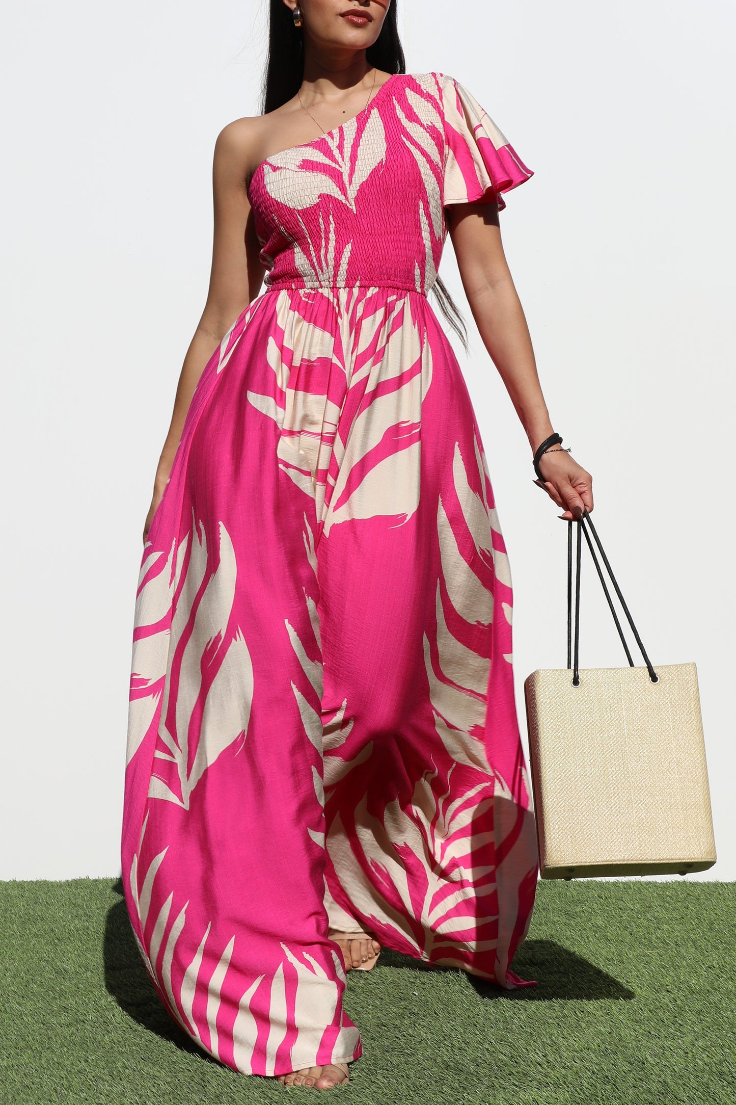 Smocked Top Woven Maxi Dress