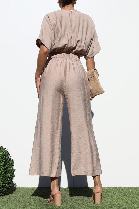 Ladies Loose Fit Woven Jumpsuit