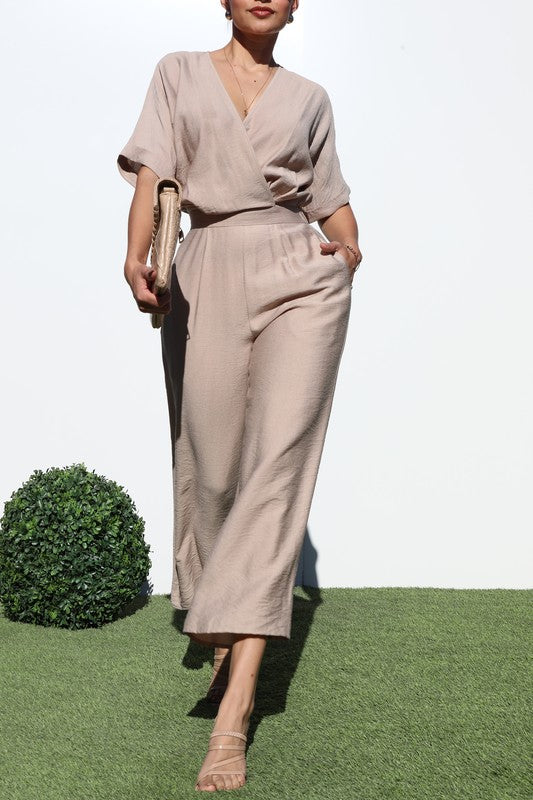 Ladies Loose Fit Woven Jumpsuit