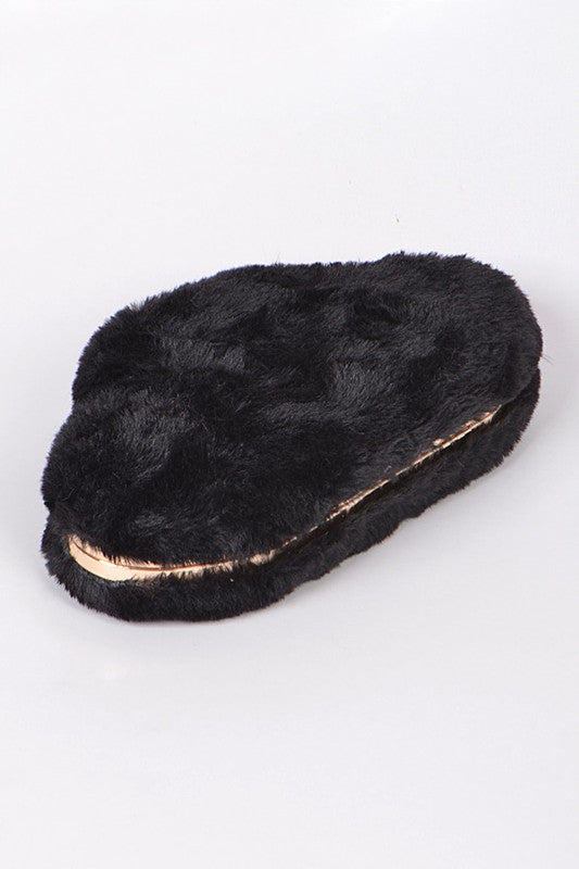Car Inspired Faux Fur Clutch