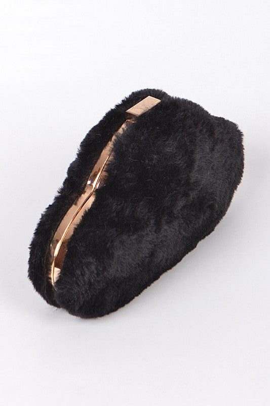 Car Inspired Faux Fur Clutch