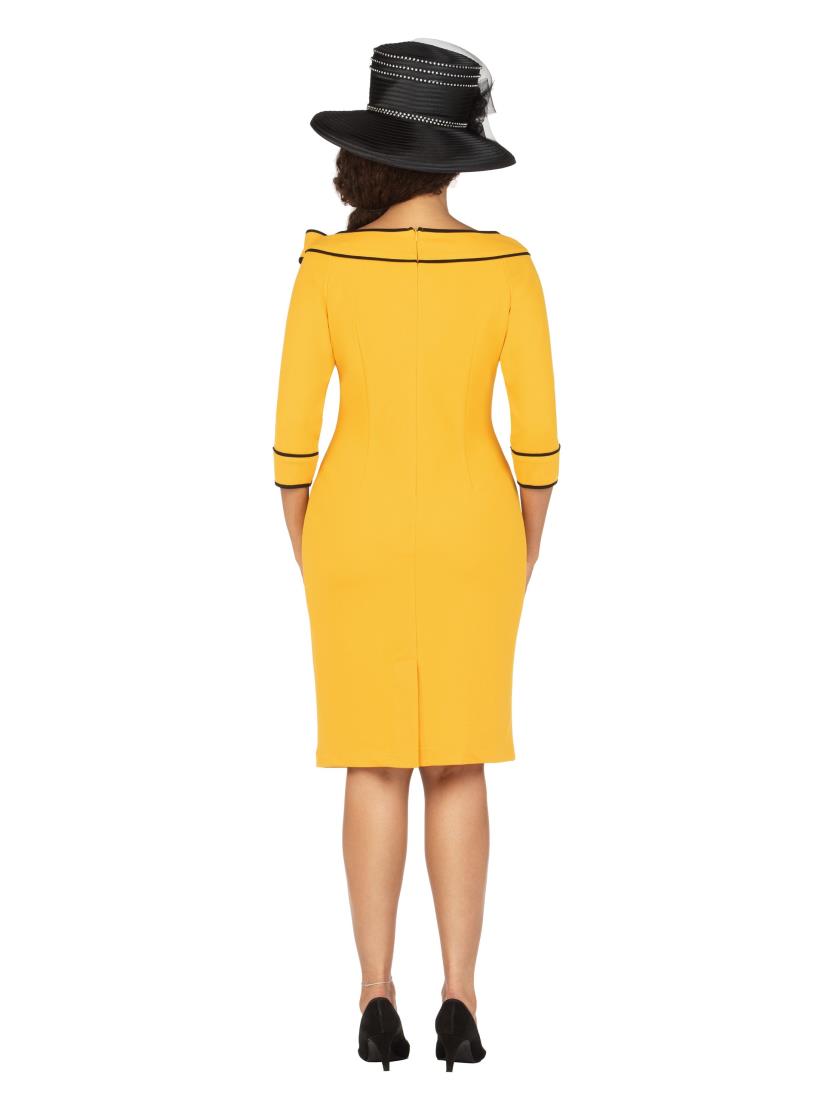 Giovanna Two Tone 3/4 Sleeve Sheath Dress with Bow