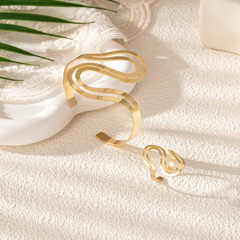 Glam Romantic 14K Gold Plated White Gold Plated Alloy Bracelets