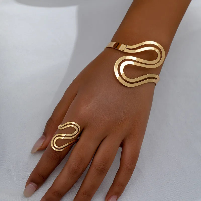 Glam Romantic 14K Gold Plated White Gold Plated Alloy Bracelets