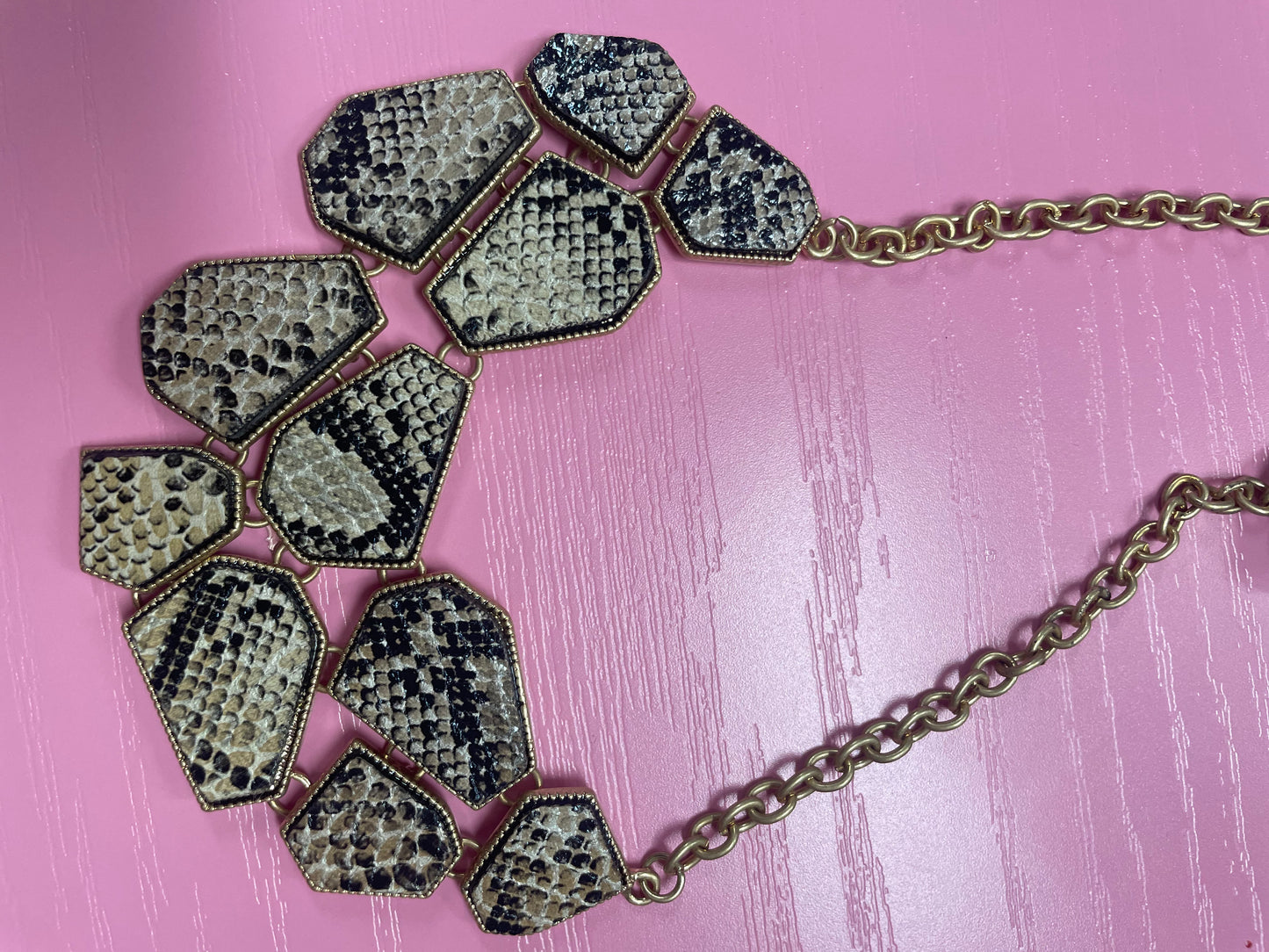 Geometric Cellulose Acetate Necklace Set