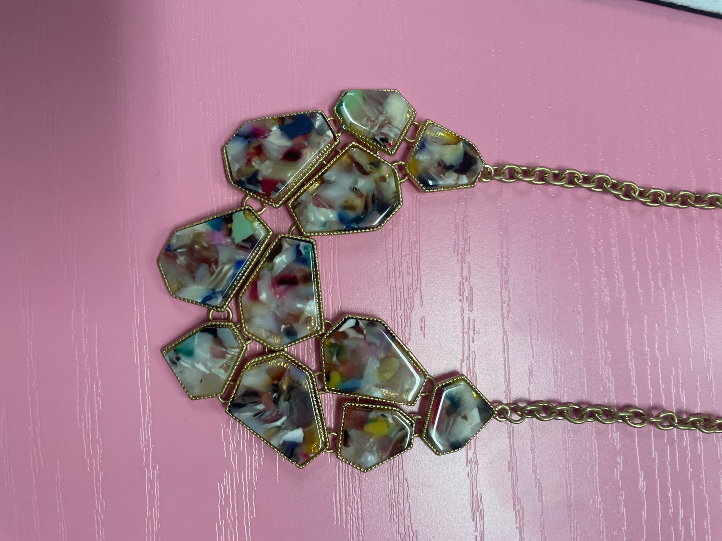 Geometric Cellulose Acetate Necklace Set