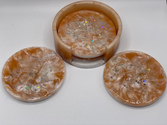 5PC Resin Design Coaster Set