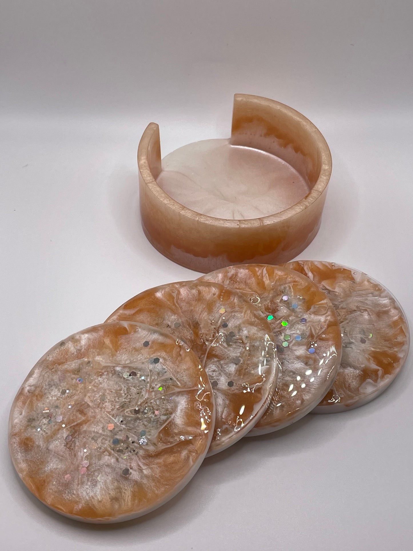 5PC Resin Design Coaster Set
