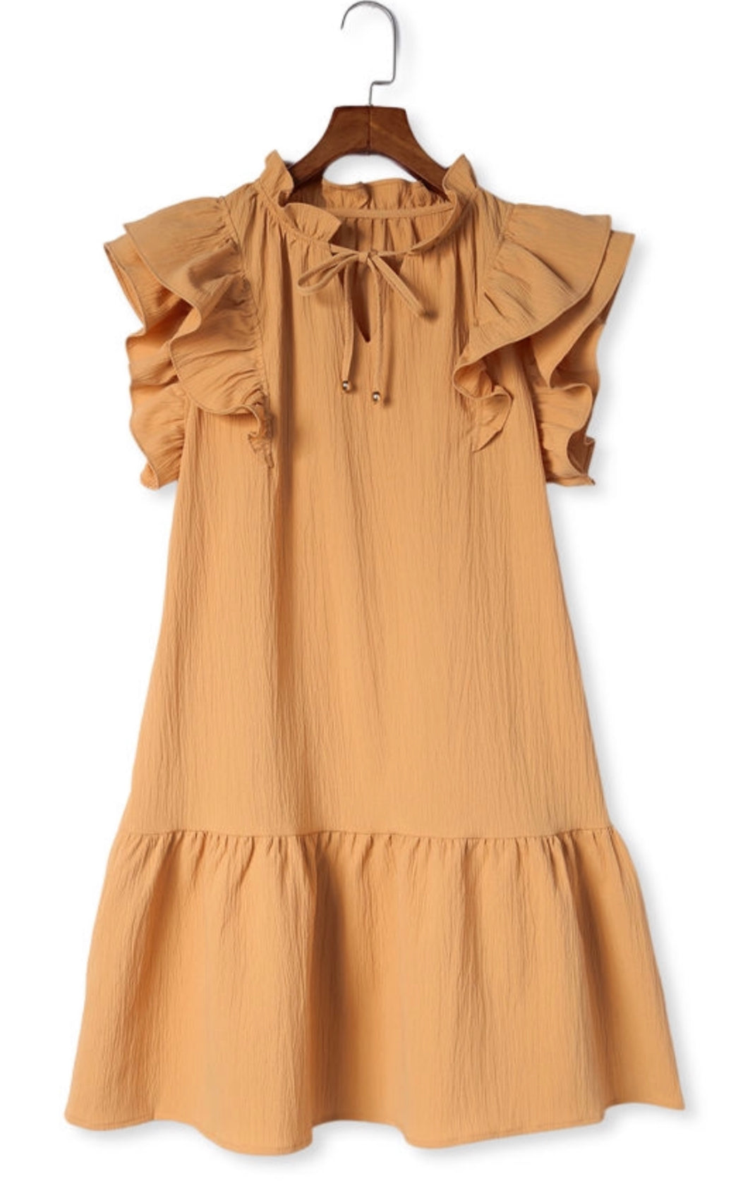 Ladies Tiered Ruffled Drawstring Short Dress