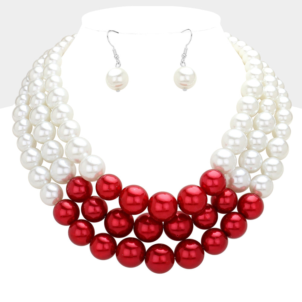 Pearl Layered Chunky Necklace