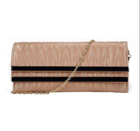 Double Bar Quilted Clutch