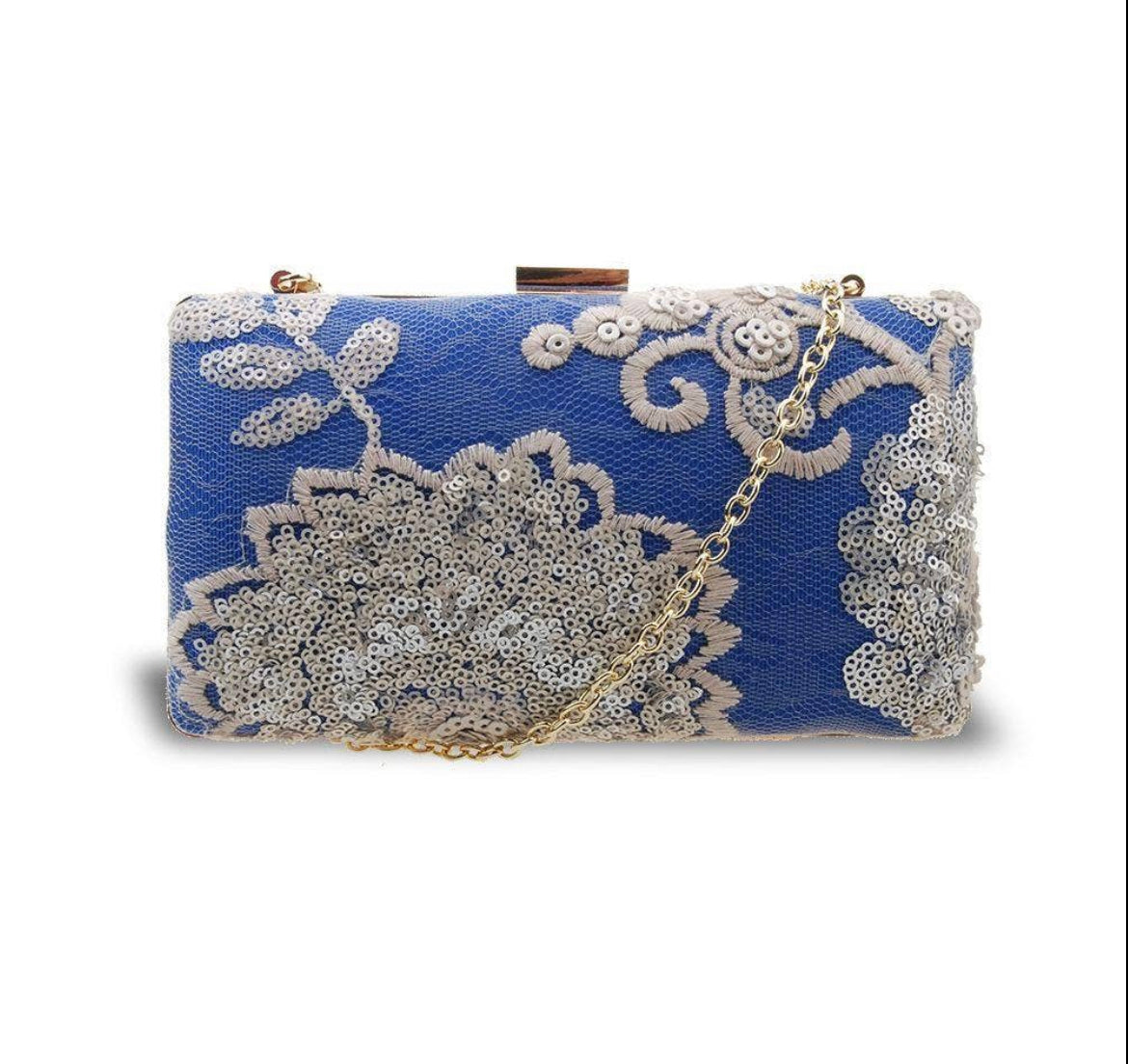 Katherine Embroidery Box Clutch Bag