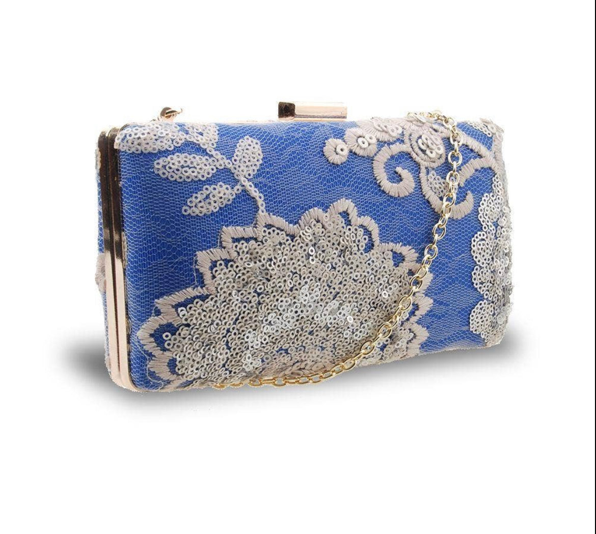 Katherine Embroidery Box Clutch Bag