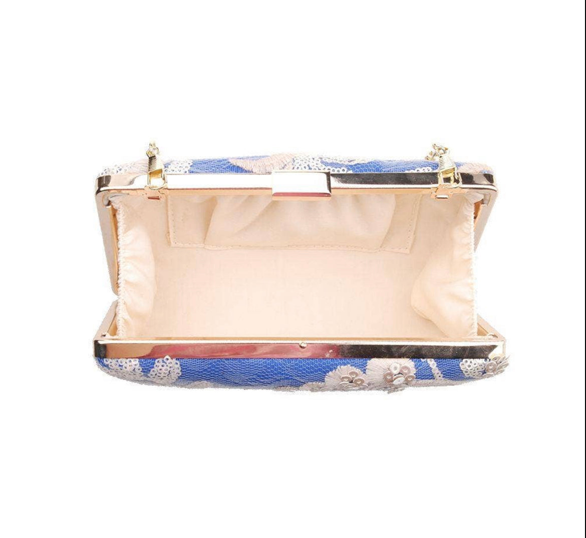 Katherine Embroidery Box Clutch Bag