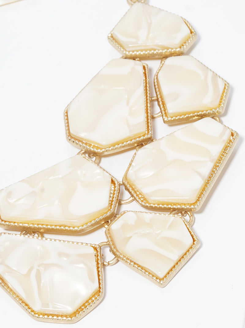 Geometric Cellulose Acetate Necklace Set